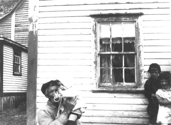 128: Tom Norman with his granddaughter Teresa Norman; at right Francis Kerrivan and  Noreen Doyle. (circa 1938) [courtesy of Della (Norman) O'Leary]  - Teresa daughter of Pete Norman &amp;amp; Marg Norman; Noreen daughter of Bill Doyle &amp;amp;  Mame Norman; Francis son of Joseph Kerrivan &amp;amp; Eliz Judge